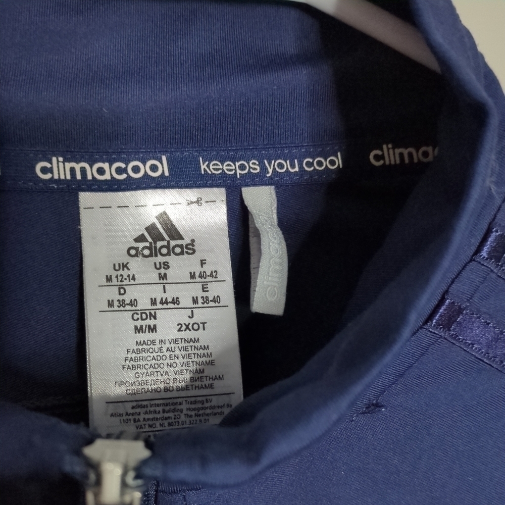 Adidas Navy Full Zip Activewear Jacket Size M - Picture 6 of 8